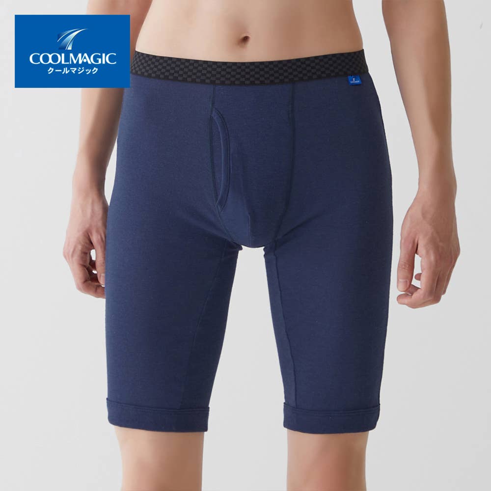 [Mesh] Long boxer shorts (front opening)